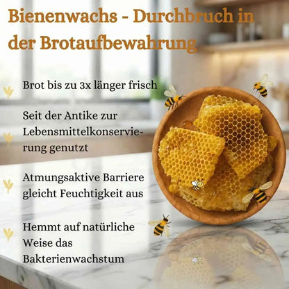 Brotbeutel aus Baumwolle und Bienenwachs