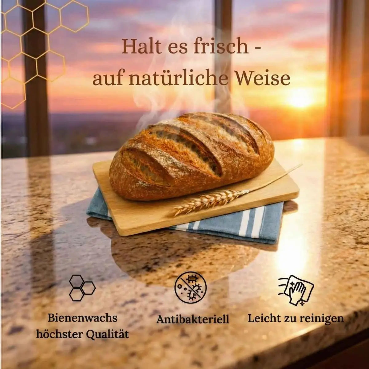 Brotbeutel aus Baumwolle und Bienenwachs